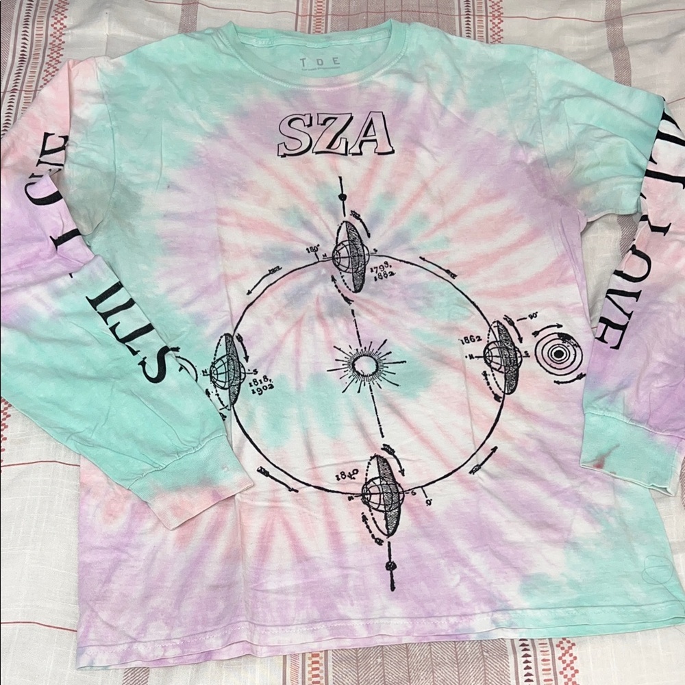 SZA Tie-Dye Long Sleeve Shirt Small - Picture 2 of 4